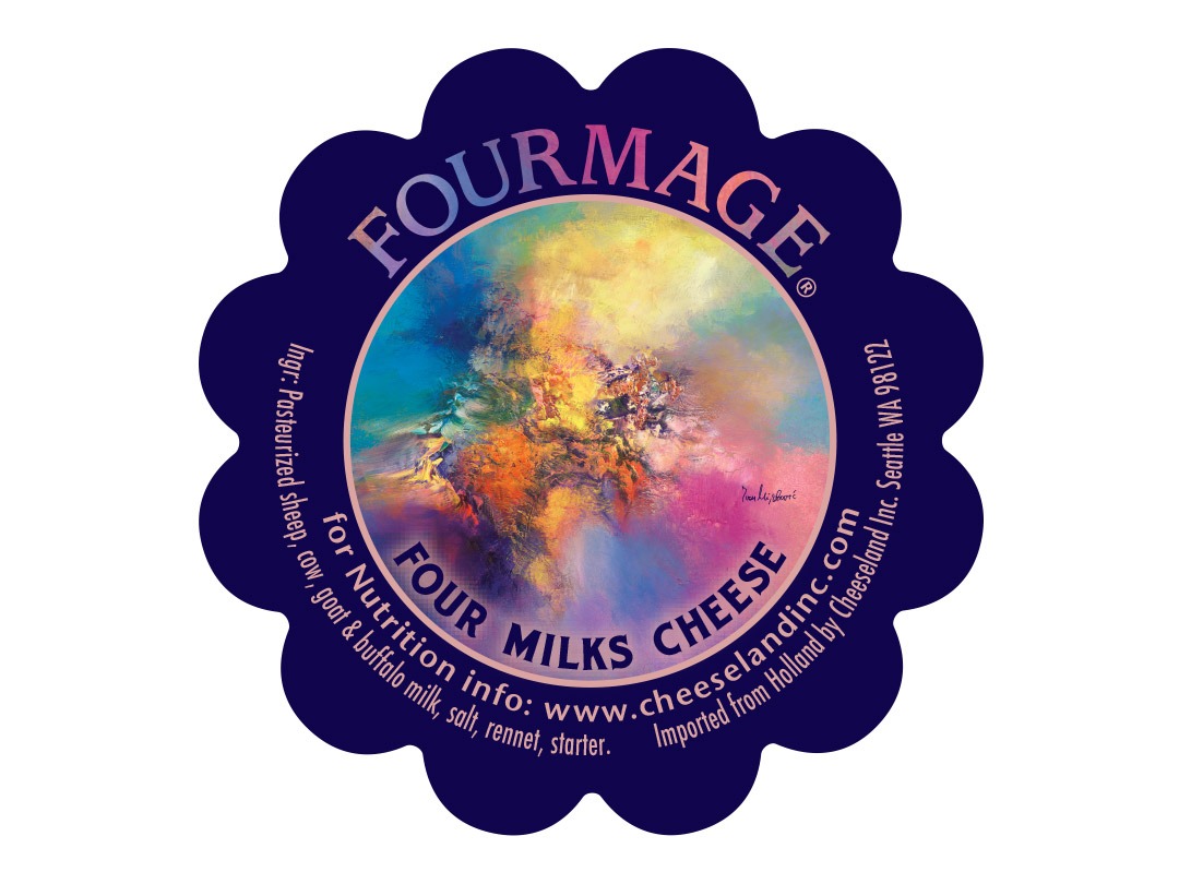 Fourmage - Four Milks Cheese Label Design